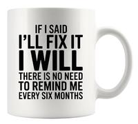 Café De Cerámica Si Dije Que Lo Arreglaré, Lo Haré. Mecánico. 330Ml | Café De Cerámica Resistente Glam Tazas De Café Para Cumpleaños Fiesta Evento Taza De Cerámica