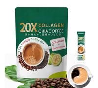 Café de colágeno 20x - Collagen vegetariano sin gluten para cabello, piel y uñas,1pcs