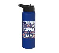 Café de estrella de mar, jarabe de arce y mermelada con cafeína Desayuno Stainless Steel Insulated Water Bottle