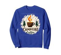 Café de fogata: acogedora Cerveza de Aventura al Aire Libre Sudadera, Unisex para Adultos, Azul Real, XXL