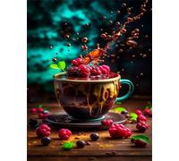 Café de Frutas Puzzle 700 Piezas,Rompecabezas DIY Adultos,Puzle Clásico para Adultos Entretenimiento Creativo, Juegos Desafiantes