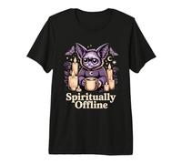 Café de murciélago Acogedor espiritualmente Fuera de línea Camiseta Premium