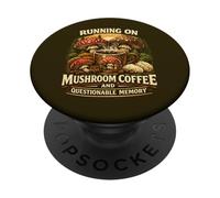CAFÉ DE Setas Divertidos Mayores con Cuestiones MEMORIAS PopSockets PopGrip Adhesivo
