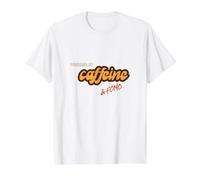 café Desarrollado por cafeína y FOMO Stock Market Trader Camiseta gráfica económica, Hombre, Blanco, M