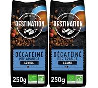 Café Descafeinado en Grano Ecológico 100% Arábica, Café de Especialidad Bio, Descafeinado Natural sin Químicos, Comercio Justo, Tueste Artesanal, Intensidad Media, Apto Veganos (Paquete de 2)