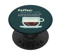 CAFÉ Diccionario Definición Meme Huele Fresco Tierra Cielo PopSockets PopGrip Adhesivo