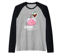 Café Divertido Cargando, DESPERTA TU Cerebro Camiseta Manga Raglan