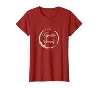 Café Divertido Espresso Yourself Camiseta, Mujer, Arándano, S