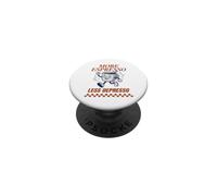 Café Divertido Groovy Vintage, más Espresso, Menos depresión PopSockets PopGrip Adhesivo