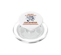 Café Divertido Groovy Vintage, más Espresso, Menos depresión PopSockets PopGrip para MagSafe