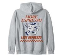 Café Divertido Groovy Vintage, más Espresso, Menos depresión Sudadera con Capucha