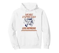 Café Divertido Groovy Vintage, más Espresso, Menos depresión Sudadera con Capucha