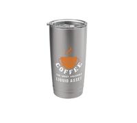 café el activo líquido más valioso,cafeterías cerca de mí. Vaso térmico de acero inoxidable de doble pared