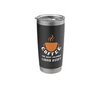 café el activo líquido más valioso,cafeterías cerca de mí. Vaso térmico de acero inoxidable de doble pared