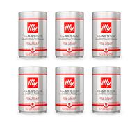 Café en Grano Illy Tostado Classico 100% Arábica, Notas de Caramelo y Flores, PACK 6 UNIDADES - QUMIR