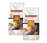Café en grano Kimbo Crema Classico y Crema Intensa 1 kg x 2