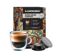 Café EXTRA CREAM, corpulento (192 Cápsulas) compatibles con Lavazza A Modo Mio, 12 Paquetes de 16 Cápsulas, doble crema aterciopelada, sabor rico e intenso, aroma persistente (La Capsuleria)