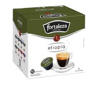 CAFÉ FORTALEZA Café Etiopía Cápsulas Compatibles Dolce Gusto - Pack 10x3 Total 30 uds - Café 100% Arábica Aromas Cítricos y Achocolatados - Cápsulas Café Africano Sabor Puro - Intensidad 8/13
