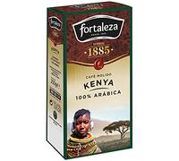 Café Fortaleza - Café Molido, Grandes Orígenes, Kenya, Variedades Arábicas, Compatible con Cafeteras Italianas, de Filtro y de Émbolo, Pack 250g x 4 - Total 1kg