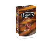 CAFÉ FORTALEZA Café Molido Intenso con Tueste Natural y Torrefacto Pack 250g x 12 - Total 3 Kg - Café Molido Arábica y Robusta con Matices Avainillados para Cafetera Italiana con Sabor Pleno