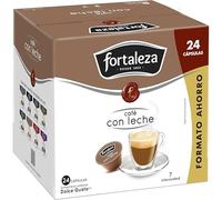 CAFÉ FORTALEZA Cápsulas Café con Leche 3x24 (72Uds) - Cápsulas Compatibles con Cafeteras Dolce Gusto® - Café Intensidad Suave, Cremoso y Equilibrado Listo en Segundos - Fortaleza desde 1885