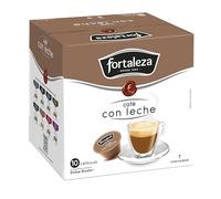 Café Fortaleza - Cápsulas Compatibles con Dolce Gusto, Sabor Café con Leche, con un Equilibrio Perfecto y Listo para Tomar, Pack 10 x 3 - Total 30 uds