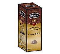 CAFÉ FORTALEZA Cápsulas de Café Costa Rica Sistema E.S.E. 100% Arábica con Matices Afrutados y Sabor Suave - Pack 1x25 (25 Unidosis) - Café Molido Monodosis con Aroma Dulce - Intensidad 5/12
