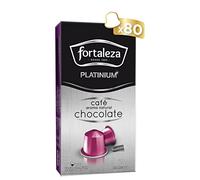 Café Fortaleza Platinium, Cápsulas Compatibles con Nespresso, de Aluminio, Café con Aroma Chocolate, 100% Arábica, Tueste Natural, Pack 8x10 - Total 80 uds