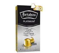 Café Fortaleza Platinium - Cápsulas Compatibles con Nespresso, de Aluminio, Café con Aroma Toffee, 100% Arábica, Tueste Natural, Pack 8x10 - Total 80 uds