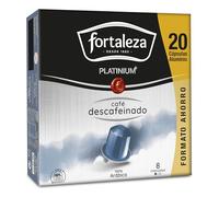 Café Fortaleza Platinium - Cápsulas Compatibles con Nespresso, de Aluminio, Descafeinado, 100% Arábica, Tueste Natural, Pack 8x20 - Total 160 uds