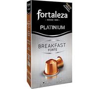Café Fortaleza - Platinium “ Cápsulas Compatibles con Nespresso, de Aluminio, Sabor Breakfast Forte, Intenso, 100% Arábica, Tueste Natural, Pack 8x10-80 uds