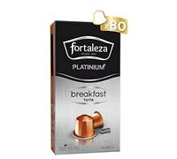 Café Fortaleza Platinium - Cápsulas Compatibles con Nespresso, de Aluminio, Sabor Breakfast Forte, Intenso, 100% Arábica, Tueste Natural, Pack 8x10-80 uds