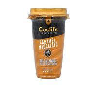 Café Frío Caramel Macchiato Listo para Tomar 230ml | Café 100% Arábica con Leche Fresca de los Alpes y Toque de Caramelo | Bebida Ready to Drink Sin Gluten en Vaso