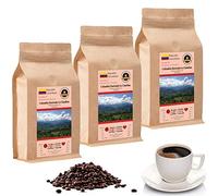 Café Globetrotter - Café con corazón - Colombia Hacienda La Claudina - 3 x 1000 g de granos integrales - Café de vanguardia del comercio justo de Colombia apoya proyectos sociales