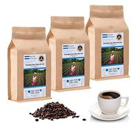 Café Globetrotter - Café con corazón - Nicaragua Fancy Flores del Cafe - 3 x 1000 g de granos integrales - Café de gama alta en Nicaragua procedente del comercio justo apoya proyectos sociales