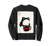 Café Grumpy Frog Funny Kawaii Japonés Sudadera