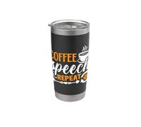 Café Habla Repite Ansiedad Conciencia Anxie Salud Mental Vaso térmico de acero inoxidable de doble pared