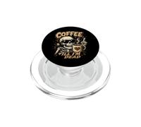 Café hasta Que Estoy Muerto Esqueleto cafeína Humor PopSockets PopGrip para MagSafe