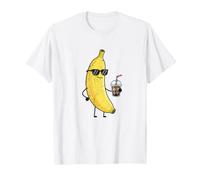 Café Helado Banana Doodle Divertido Camiseta
