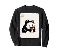 Café Helado Rana gruñón Divertido Kawaii Japonés Sudadera