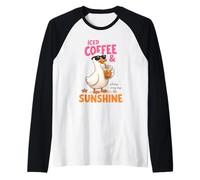 Café Helado Sunshine Duck Summer Beach Vibes Camiseta Manga Raglan