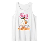 Café Helado Sunshine Duck Summer Beach Vibes Camiseta sin Mangas