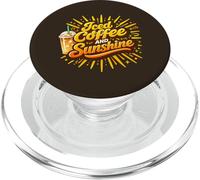 Café Helado y luz del Sol vibras energéticas de Verano Brillantes PopSockets PopGrip para MagSafe