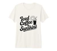 Café Helado y Vibraciones de Sol para los Amantes del Verano Camiseta Premium