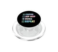 Café Hip Hop Perros Repiten Vida Simple Iconos Básicos PopSockets PopGrip para MagSafe