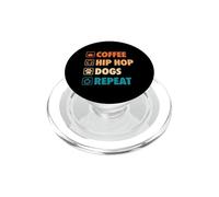 Café Hip Hop Perros Repiten Vida Simple Iconos Básicos PopSockets PopGrip para MagSafe