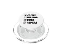 Café Hip Hop Perros Repiten Vida Simple Iconos Básicos PopSockets PopGrip para MagSafe