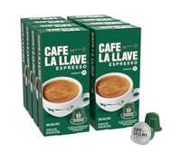 Cafe La Llave Cápsulas Expresso, Cápsulas Reciclables de Aluminio 80 Cuentas, Intensidad 11, Compatibles con Máquinas Nespresso Originales