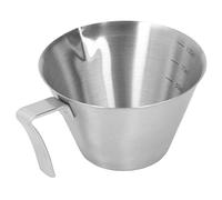 Café Lvifloae Copa de medición de acero inoxidable a escala de 100 ml recipiente graduado leche espumosa tira de la jarra de espesores tazas con mango para café bebidas de té de