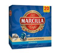 Cafe Marcilla Descafeinado - 20 Cápsulas Compatibles con Nespresso